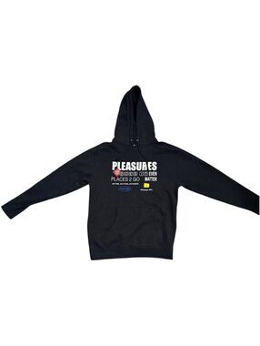 Pleasures "100% Grass Fed" Cow Graphic Hoodie Black
